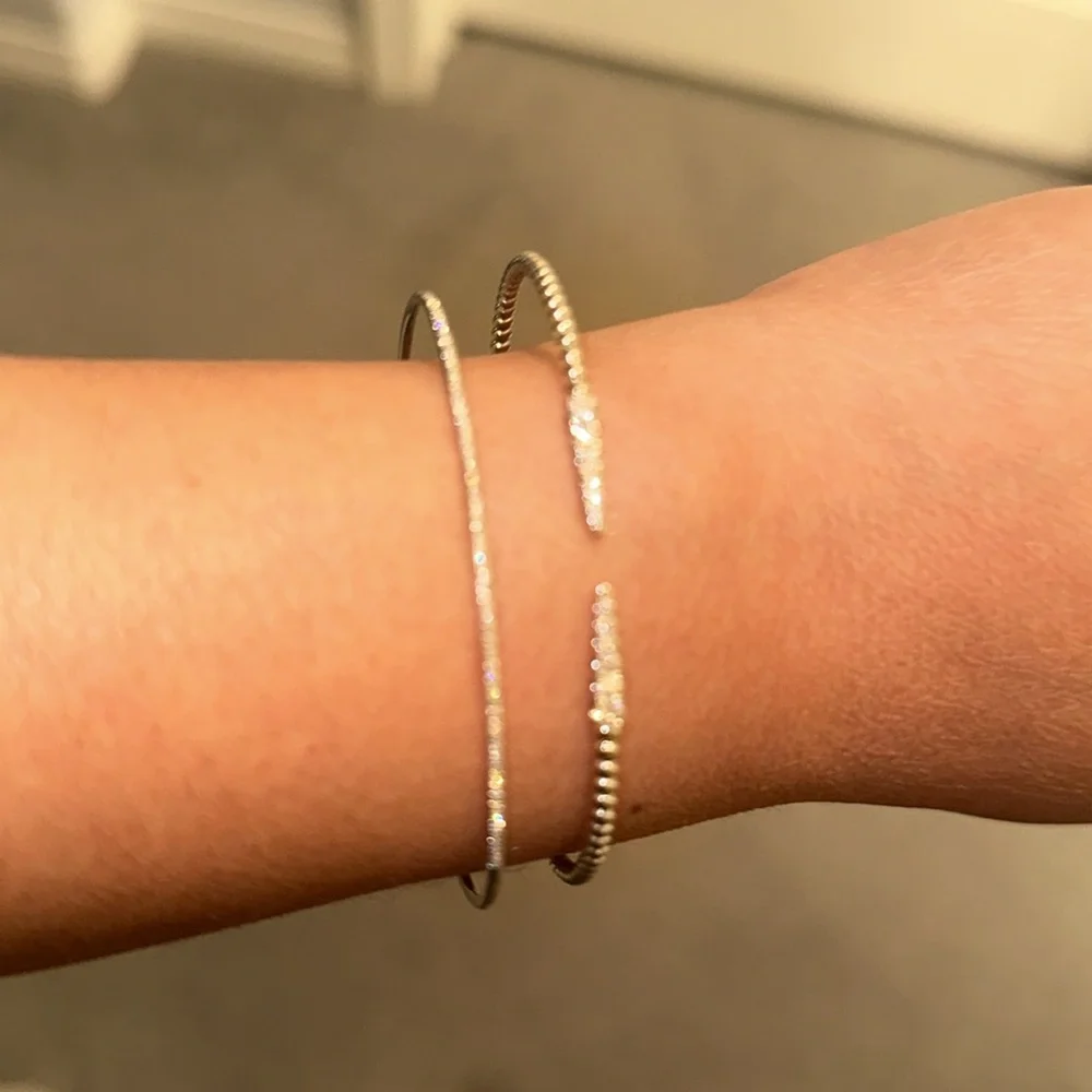 White Gold Beaded Bracelet - Picture 9 of 12